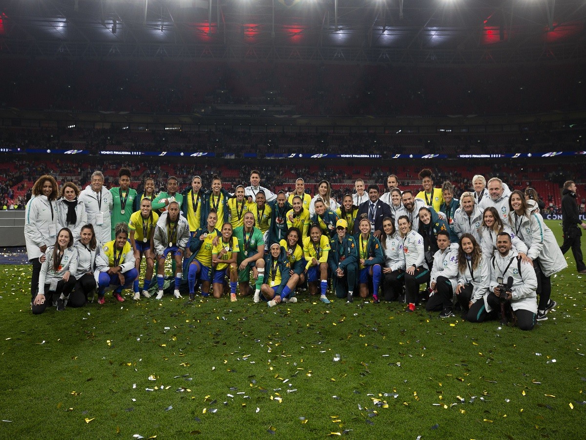 Seleção Feminina Principal disputa Finalíssima em Wembley: Brasil x Inglaterra. Thais Magalhães/CBF